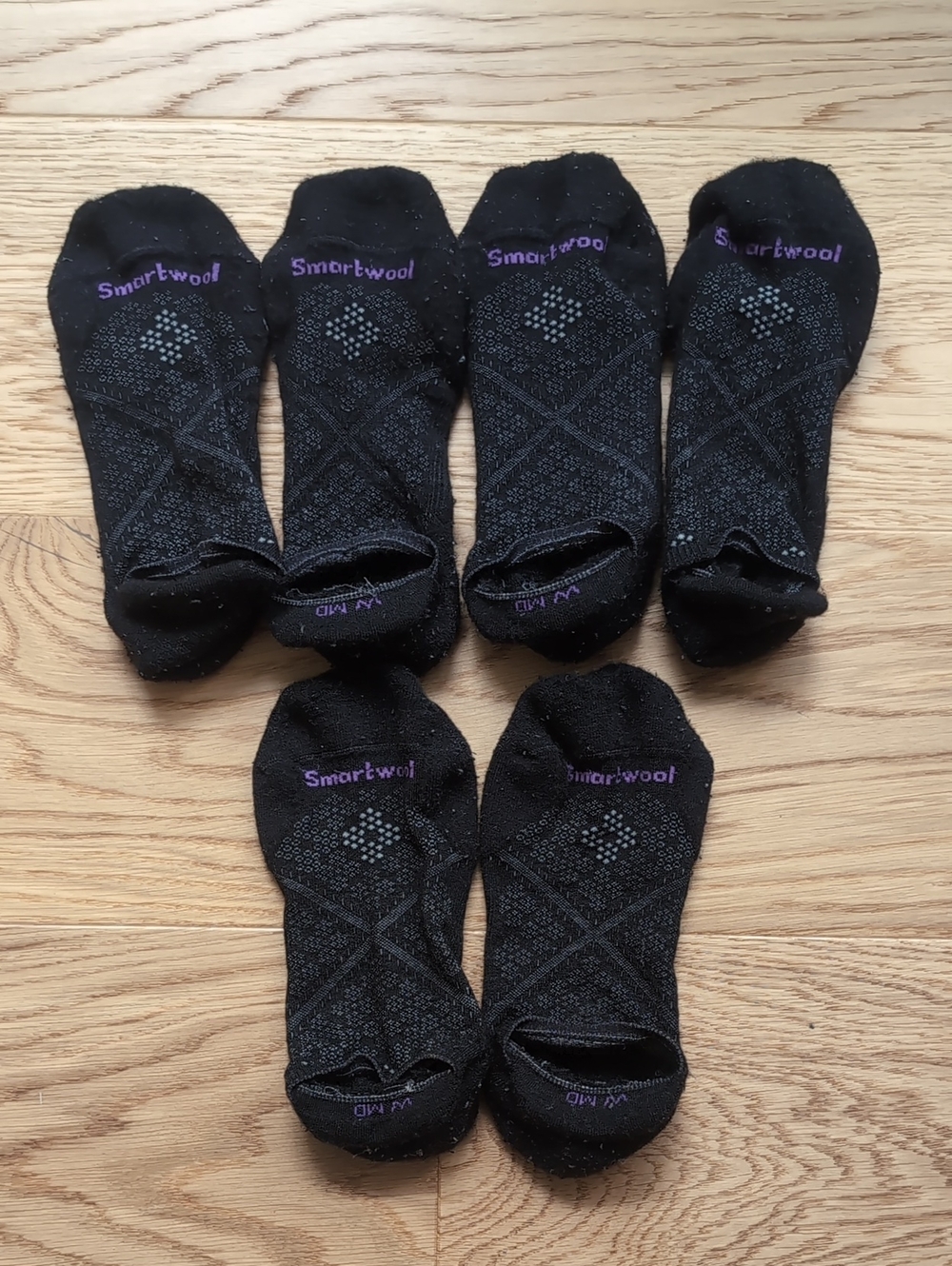 Smartwool Merino Socks x 3 Pairs (PhD Run Light Elite Micro - Women's Medium)